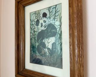 Framed & Matted Panda Print