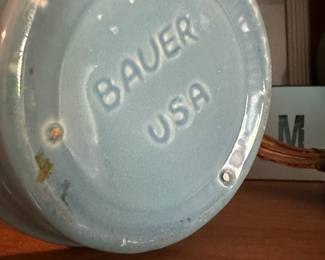 Bauer Pottery Blue Indoor Planter