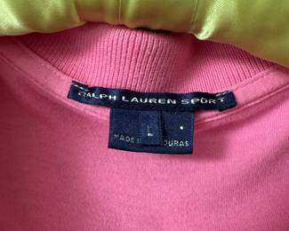 Ralph Lauren Sport Women's Pink Sleeveless Cropped Polo Shirt – Size Large