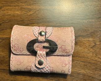 Guess Peach Monogrammed Wallet