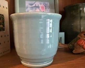 Bauer Pottery Blue Indoor Planter