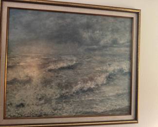 Framed Seascape Pierre-Auguste Renoir Reproduction Print