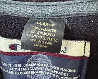 Champion Men's Grey & Black Fleece Vest – Size XL