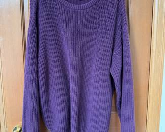 Eddie Bauer Women's Purple Knitted Sweater – Size Large