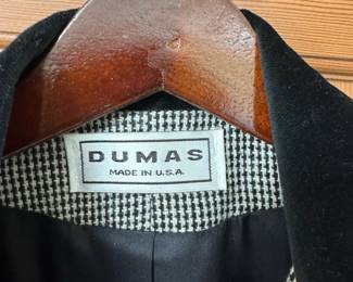 Dumas Black & White Tweed Blazer
