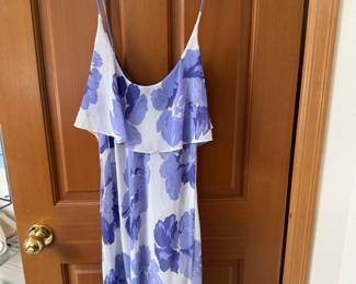 Sheer Purple Floral Mini Slip Negligee Dress 
