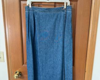 Denim Wrap Skirt