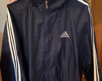 Adidas Black & White Windbreaker Jacket