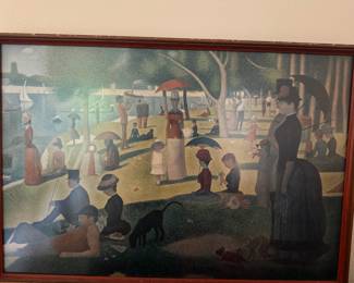 Framed Print  "A Sunday Afternoon on the Island of La Grande Jatte" by Georges Seurat