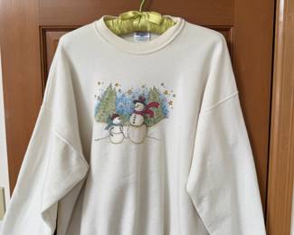 Hanes Christmas Snowman Design Crewneck Sweater – Size XL