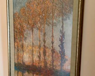 Framed Reproduction Print ""Poplars on the Banks of the Epte" by Claude Monet