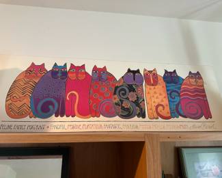 Laurel Burch Cats Feline Family Portrait Print