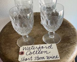 Set of 4 Waterford Colleen Short Stem Wine Glasses
