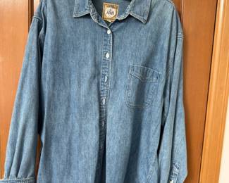 AMI Denim Button Up Long Sleeve – Size XL