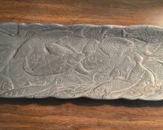 1985 Arthur Court Aluminum Fish Themed Serving Platter 
