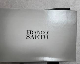 Franco Sarto Black Leather Lace Back Tall Boots 