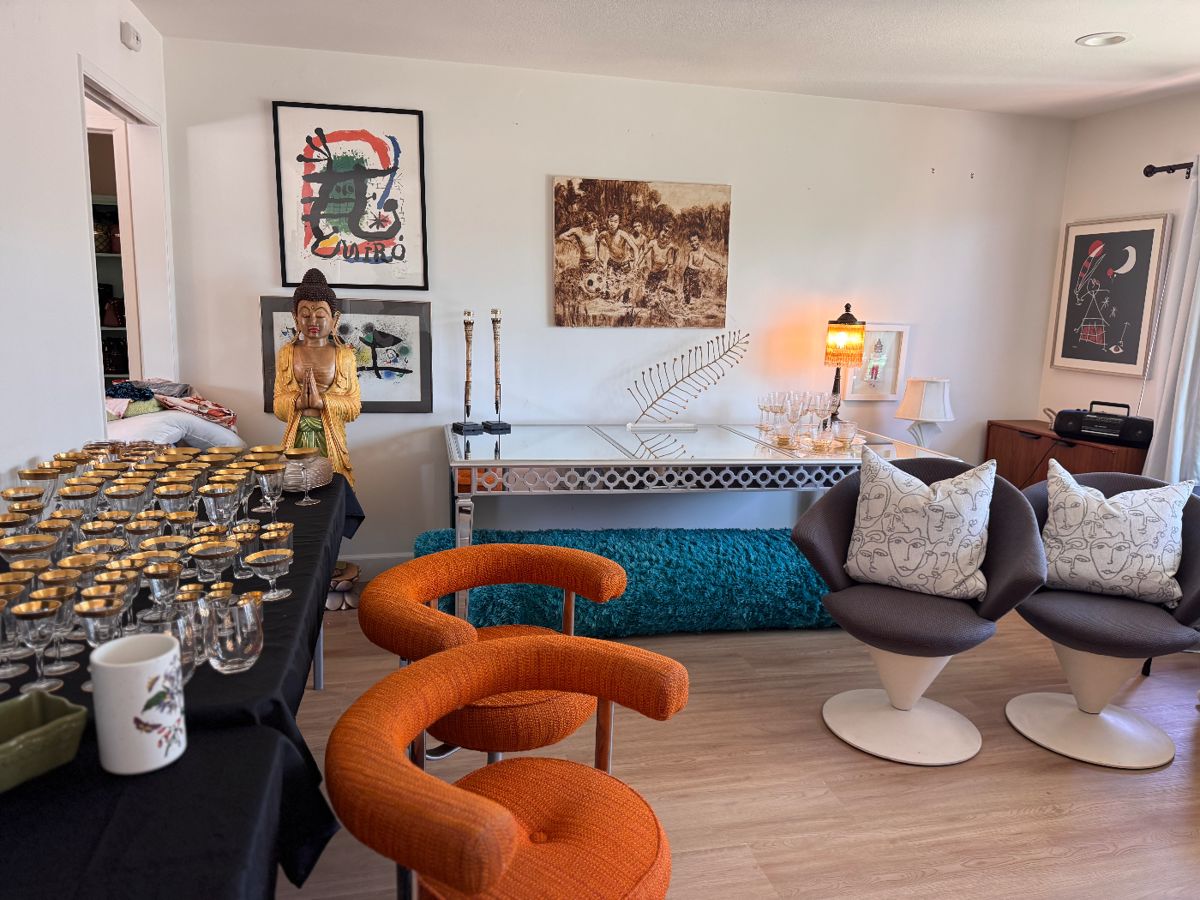 BOTH SETS OF CHAIRS AND ART AND LARGE TABLE AVAILABLE FOR PRESALE