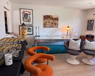 BOTH SETS OF CHAIRS AND ART AND LARGE TABLE AVAILABLE FOR PRESALE