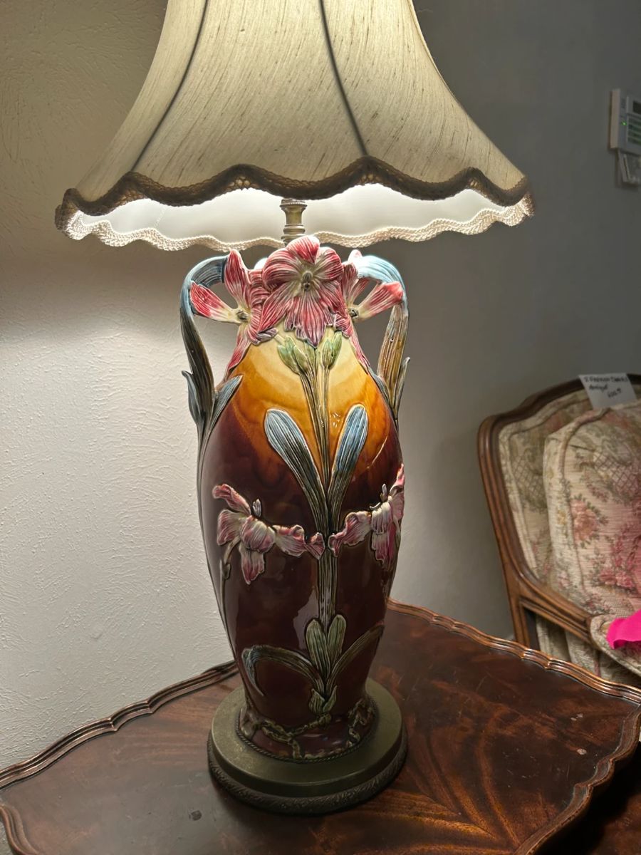Majolica Lamp