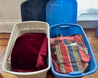 Upholstery Fabrics, Slip Covers & Other Remnants In 2 Large Containers
Lot #: 151