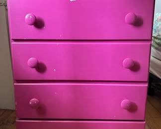 Small Solid Wood Dresser Painted Hot Pink
Lot #: 122