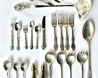 Vintage Silver Plate Flatware, Serving Utensils & Salt & Pepper Shakers By Oneida & More (25 Pieces)
Lot #: 96