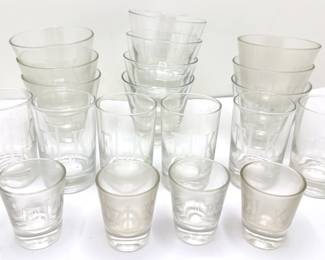 Vintage Monogrammed Glassware In 3 Sizes, Initials ELK (20 Pieces)
Lot #: 119