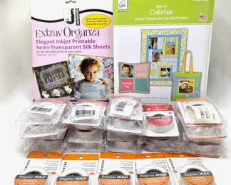 New Singer Iron-On Fusing Web & New Fabric Sheets & Silk Sheets For Inkjet Printers
Lot #: 143