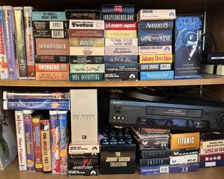 Sony VCR VHS Player & Over 70 VHS Tapes Including Some Disney
Lot #: 191