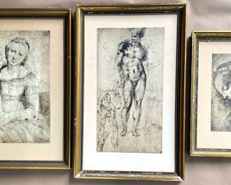 3 Italian Masters Prints By Leonardo Da Vinci, Michelangelo & Raphael
Lot #: 139
