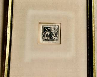 Elaine Mendolia (American B1941) Limited Edition Miniature Etching
Lot #: 71