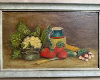 Antique 1917 Original Oil Painting Still Life
Lot #: 37