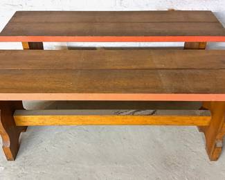 2 Vintage Solid Wood Benches
Lot #: 73