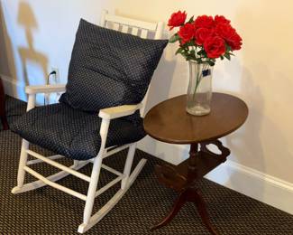Rocking chair with side table