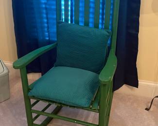 Green rocking chair
