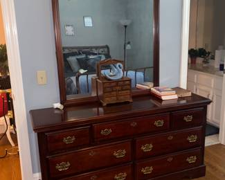 Gorgeous, mahogany dresser with mirror