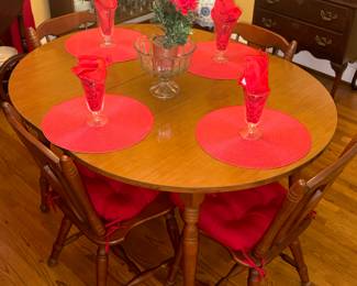 Beautiful dining room table, and chair chairs