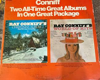 Vintage Vinyl Record Collection featuring albums from the Four Freshmen, Ray Conniff, Andre Previn, Johnny Mathis, and more. Includes notable albums such as 'Views in Life' (1967), 'Wonderful' (1967), and 'Hello Walls' (1968). See pictures for more details.