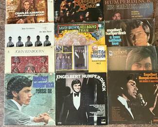 Vintage vinyl album collection featuring Engelbert Humperdinck's greatest hits and various artists from the 1960s and 1970s. Includes albums such as 'Release Me', 'Greatest Hits', and more. See pictures for details.