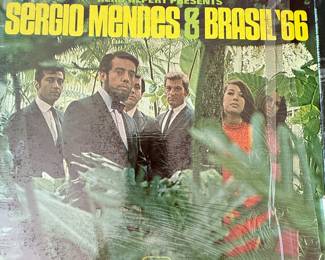 Collection of vintage Bossa Nova vinyl records including titles by João Gilberto and Sergio Mendes from the 1960s. Featuring albums such as 'The Boss of the Bossa Nova,' 'Brasil '65,' 'In Person at El Matador,' and more. Great for collectors and music enthusiasts. See pictures for more details.