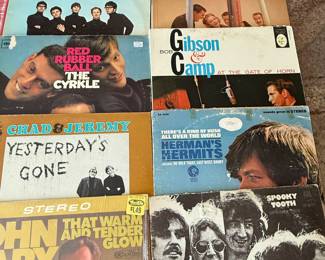 Vintage Record Collection featuring iconic albums from artists such as Manfred Mann, Chad & Jeremy, and Tom Jones. A diverse selection perfect for collectors and music lovers. See pictures for more details.