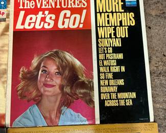 Vintage Vinyl Record Lot featuring Johnnie Ray's 'The Big Beat', The Ventures' 'Let's Go!', Ray Charles' 'What I Say', and Glenn Miller's collection. A must-have for music enthusiasts and collectors.
