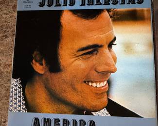 Julio Iglesias Vinyl Record Collection featuring nine albums including titles such as 'America', 'Hey!', and 'A World of Love'. Various years of release, showcasing classic Latin pop music. See pictures for more details.
Please check photos for condition and any condition issues. We have verified the contents and looked for major scratches. This is a well loved collection and should be accepted as such.