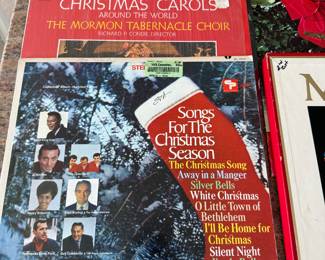 Christmas Collection of Record Vinyl Albums.