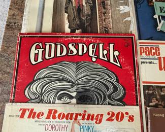 Vintage Vinyl Record Lot featuring albums from various artists including titles like 'Godspell', 'Exodus', 'Up with People!', 'The Roaring 20's', 'Charles Aznavour', 'Tchaikovsky's The Nutcracker', and more. Ideal for collectors and music enthusiasts. See pictures for more details.
