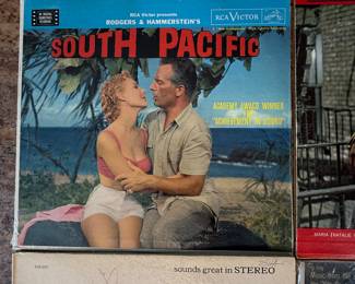 Vintage Vinyl Record Lot featuring classic soundtracks from notable movies and musicals, including 'South Pacific,' 'West Side Story,' 'The Pajama Game,' ‘Dr. Zhivago’ ‘An Affair to Remember,’ ,Swab Lake’ and more. See pictures for details.