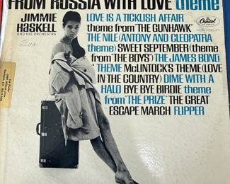 Vinyl Record Collection featuring titles such as 'My Fair Lady', 'Doctor Zhivago', 'South Pacific', and 'For Your Eyes Only'. Includes various artists and soundtracks. Year and brands may vary. See pictures for more details.