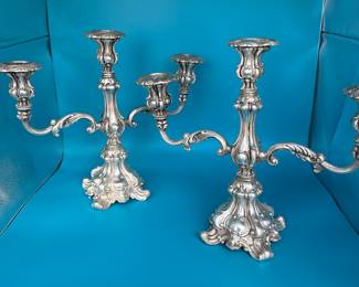 This is a set of ornate high quality silver plated candelabra from W.M. Roger’s, later known as Roget’s and Sons. This is a high quality silver plated candelabra set that will last through the generations.