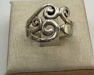 Two Beautiful Sterling Silver Rings - Size 7 Set of Two Sterling Silver Rings
