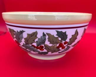 Longaberger Christmas Stoneware Bowl